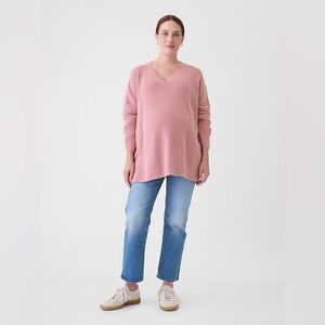 GAP Maternity Pink V-Neck Sweater
